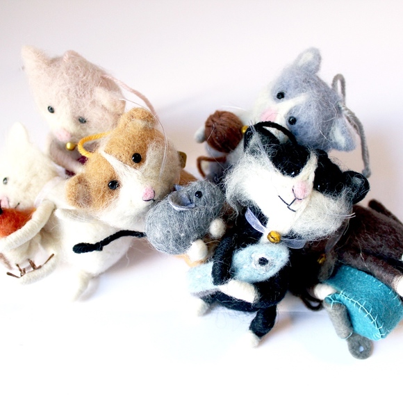 Roost Other - Hand Felted Special Mischievous Kitten Ornament